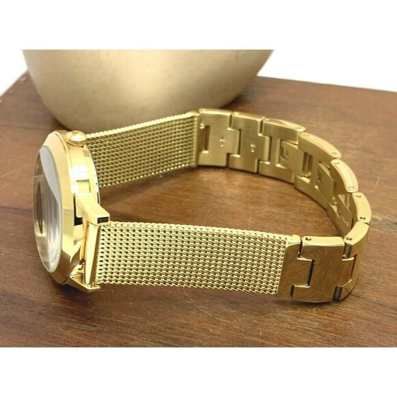 Guess Women's Watch U1197L5 Quartz Black Dial Gold Mesh Stainless Steel … - Picture 7 of 12